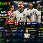 Harry Kane cetak dua gol saat Inggris mengalahkan Kroasia 4-2 pada laga Grup L Piala Dunia FIFA 2026