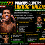 Vinicius Oliveira Lokdog resmi naik ke divisi featherweight UFC dan siap menghadapi Andre Fili pada UFC Fight Night 2026