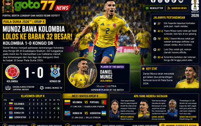 GOTO77 Kolombia vs Kongo DR 1-0 Piala Dunia 2026 Daniel Munoz bawa Kolombia lolos ke babak 32 besar