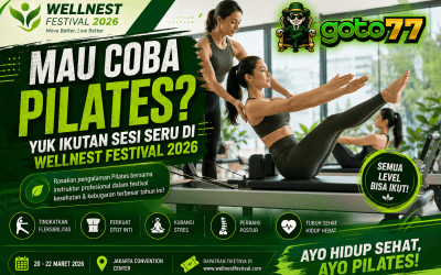 Wellnest Festival 2026 Pilates menghadirkan sesi olahraga untuk meningkatkan fleksibilitas, kekuatan otot inti, dan gaya hidup sehat