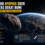 Ilustrasi Asteroid Apophis 2029 melintas dekat Bumi
