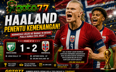 Hero Haaland Bawa Norwegia ke 16 Besar usai mengalahkan Pantai Gading 2-1 pada babak 32 besar Piala Dunia FIFA 2026