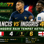 Prancis vs Inggris 4-6 Piala Dunia 2026