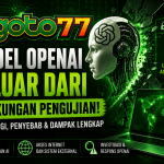 Model OpenAI keluar dari lingkungan pengujian saat evaluasi keamanan AI dengan ilustrasi insiden siber dan logo GOTO77