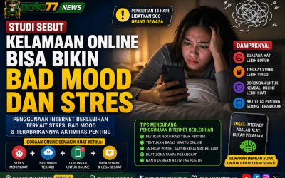 Penggunaan internet berlebihan berkaitan dengan bad mood dan stres