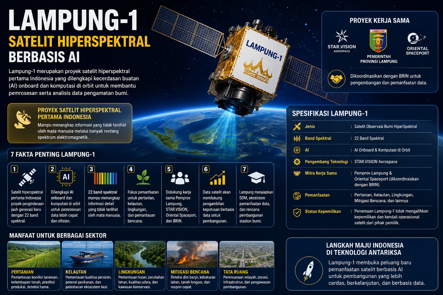 Lampung-1 satelit hiperspektral berbasis AI